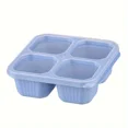 thumbnail image 1 of Snack Box with Four Transparent Lids, Snack Container, Food Box for Fresh-keeping Snacks, Lunch Box, Dried Fruit Box, Adult Meal blue-1pc, 1 of 6