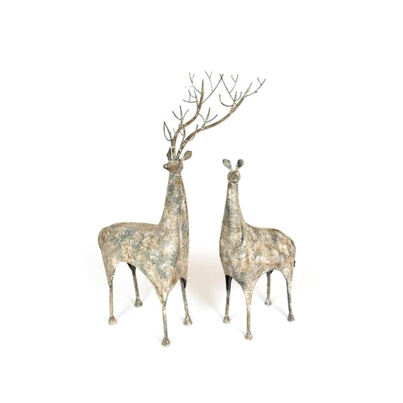 Kalalou Inc Set Of Two Metal Deer