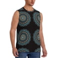 thumbnail image 3 of Salouo Mandala Pattern Men's Sleeveless T Shirts,Men's Regular-Fit Tank Top Sports Shirt for Men Sleeveless Tank Shirt -X-Large, 3 of 6