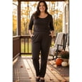 thumbnail image 5 of Woman Within Plus Size 7-Day Straight-Leg Elastic-Waist Stretchy Knit Pant, 5 of 6
