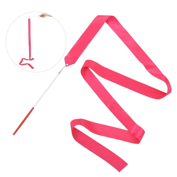NIAIZEK 5Pcs Rosy Colored Dance Streamers for Gymnastics Rhythmic Dance and Exercise