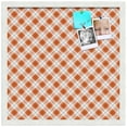 thumbnail image 2 of PinPix 20x20 Custom Cork Bulletin Board Argyle Burnt Orange Poster Board Has a Fabric Style Canvas Finish, Framed in Argyle Burnt Orange, by ArtToFrames (PinPix-634), 2 of 6