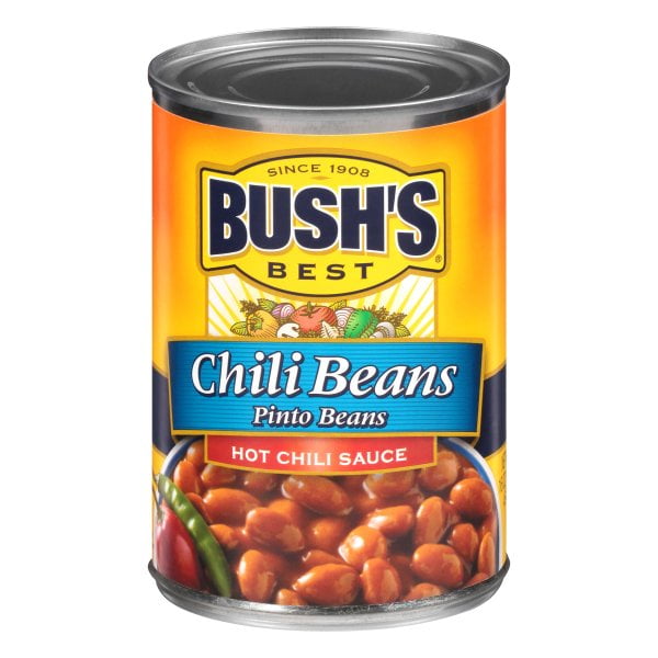 Bush's Pinto Chili Beans in Hot Sauce, Canned Beans, 16 oz Can