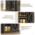 thumbnail image 5 of ANPOO 31.5"W Farmhouse Coffee Bar Cabinet Wine Rack and Storage, Tall Wine Bar Cabinet with 2 Tier Storage Hutch, Buffet Cabinet with LED Light and Glass Racks for Kitchen Dining Room, 5 of 7