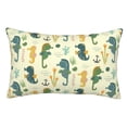 thumbnail image 1 of Fotbe Seahorse Funda de Almohada Decorativa Estilo Occidental, Lujo en Algodón, Fundas para Almohadas King, Cojín Estampado para Decoración del Hogar-16"x24", 1 of 6