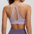 thumbnail image 4 of Lopecy-Sta Sports Bra for Women Keyhole T-Back Seamless Light to Medium Support Yoga Top Removable Padded Workout Bra, 4 of 9