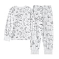 thumbnail image 6 of WhouRiu Girls Cartoon Graphic Pajamas Long Sleeve Crew Neck T Shirts And Pants Pajama Set 2 Piece Kids Autumn Cozy Cute Sleepwear,4-5 Years, 6 of 9