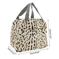thumbnail image 5 of Unique Bargains 1 Pc Portable Insulated Lunch Tote for Work 9.06"x5.51"x7.87" Brown Beige, 5 of 5