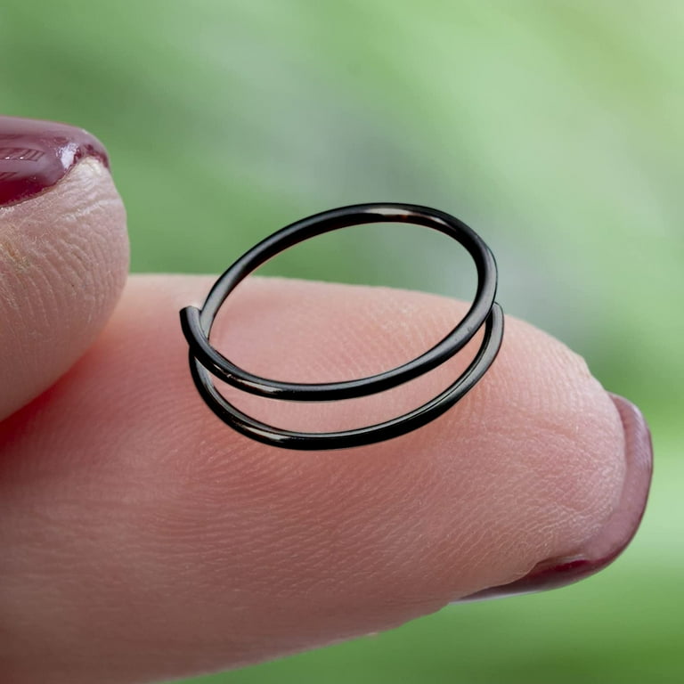 Thin black 2024 nose ring