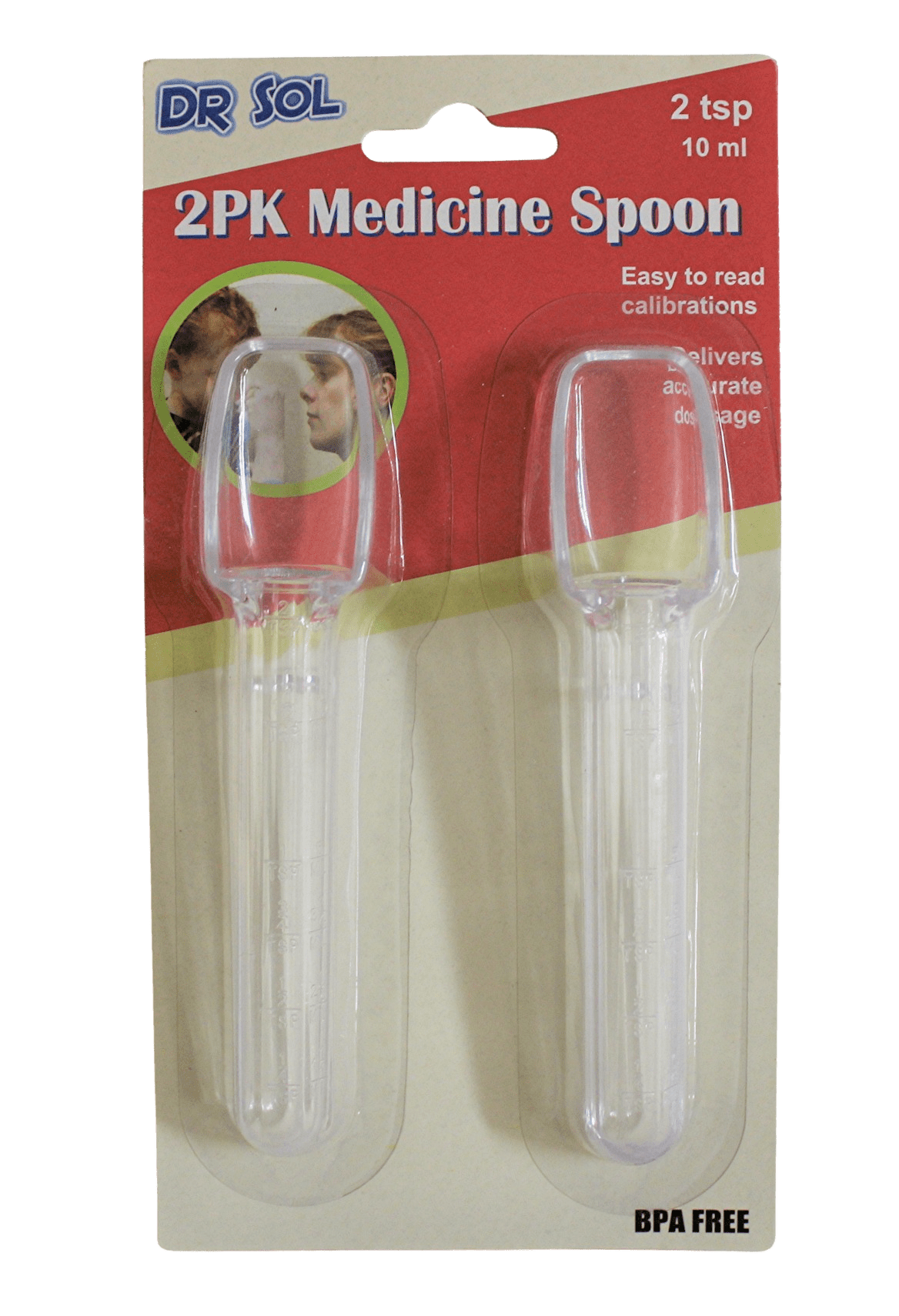 Dependable Industries 2 TSP (10ml) Calibrated Medicine Spoon Set 2 Pack