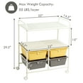thumbnail image 3 of Costway Rolling Storage Cart w/4 Drawers 2 Shelves Metal Rack Shelf Utility Organizer, 3 of 11