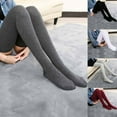 thumbnail image 5 of New Women Solid Cotton Stocking Autumn and Winter Stockings Cotton Stockings Thigh High Over the Knee Socks BLACK, 5 of 8