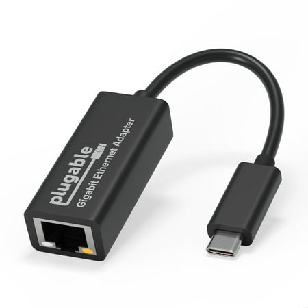 Plugable USB C to Ethernet Adapter, Fast and Reliable Thunderbolt or USB C to Gigabit Ethernet Adapter, Compatible with Windows, Mac, ChromeOS, Dell XPS, Switch