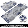 thumbnail image 2 of omezin Kitchen Rugs Set Cushioned Anti Fatigue Kitchen Floor Mat Easy to Clean 2Piece Kitchen Mats Sets Non Slip PVC Comfort Standing Mats 17.3"×28" and 17.3"×47", 2 of 6