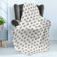 thumbnail image 4 of Cartoon Soft Flannel Fleece Blanket, Illustration of Continuous Anteater Along Beanie and Hearts Scattered Around, Cozy Plush for Indoor and Outdoor Use, 50" x 70", Coral Dark Taupe, by Ambesonne, 4 of 5