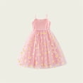 thumbnail image 5 of hengsof Daisy Print Mesh Dress for Toddlers Stylish Sleeveless Suspender Summer Dress Suitable for Children Aged 1-10, 5 of 8