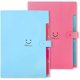 thumbnail image 1 of Carpetas de archivos expandibles FloreceBien con bolsillos, tamaño carta/A4, organizador de documentos en forma de acordeón para la escuela y la oficina, paquete de 2, azul claro, fucsia, 1 of 4