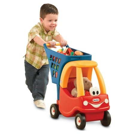 Little Tikes Cozy Coupe Kids Pretend Play Fun Grocery Store Shopping Cart, Red