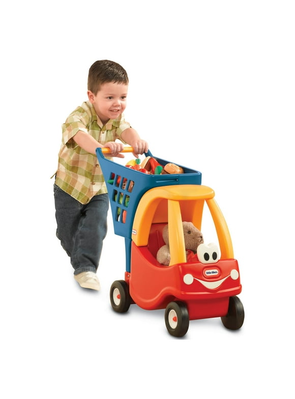 Little Tikes Cozy Coupe Kids Pretend Play Fun Grocery Store Shopping Cart, Red