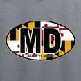 thumbnail image 3 of CafePress - Maryland MD Oval (W/Flag) Zip Hoodie - Zip Hoodie, Classic Hooded Sweatshirt with Metal Zipper, 3 of 4