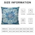 thumbnail image 5 of Shiartex  Mandala Throw Pillow Cushion Cover, Lotus Flower Design in Blue Shades Flower and Petals Design Print, Decorative Square Pillow Case, Turquoise Blue,Multi-Size, 5 of 5