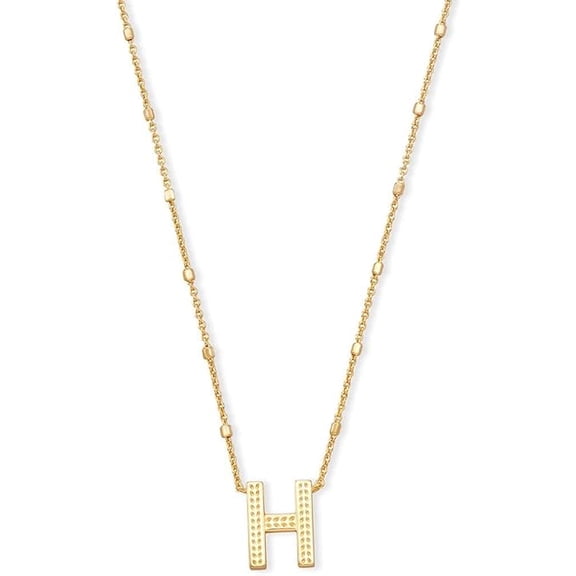 Kendra Scott Letter H Pendant Necklace Gold Metal