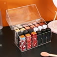 thumbnail image 7 of Shoreew Transparent Lipstick Storage Box Organizer with 18 Compartments Large Capacity Dustproof Lipstick Nail Polish Container, 7 of 7