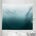 thumbnail image 1 of Ombre Tapestry, Vertical Change Themed Illustration with Teal Shades Darkening Design, Fabric Wall Hanging Decor for Bedroom Living Room Dorm, 5 Sizes, Teal Pale Blue and White, by Ambesonne, 1 of 1