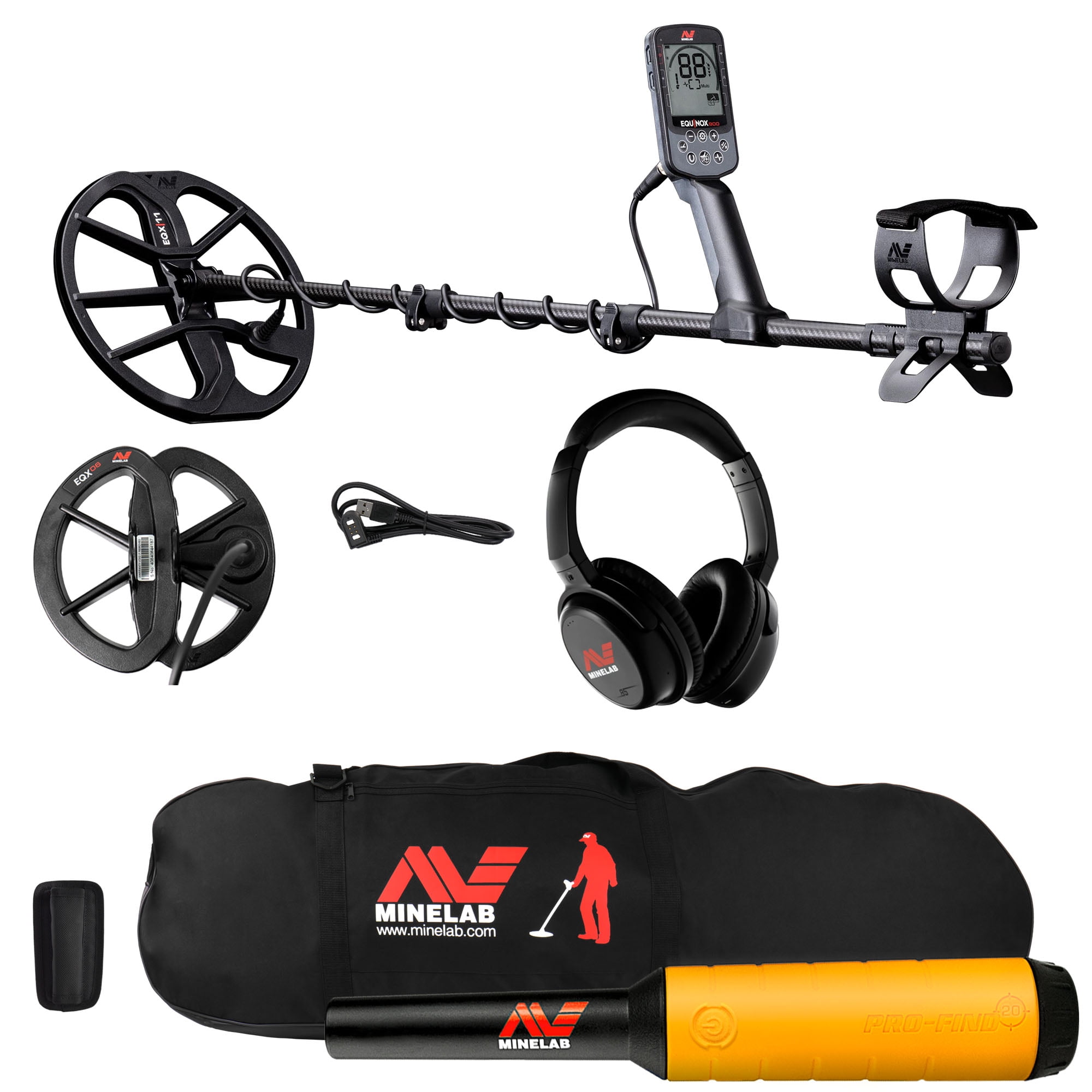 Minelab EQUINOX 900 MultiIQ Metal Detector w/ProFind 20 Pinpointer