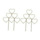 thumbnail image 2 of 2 enrejados decorativos de metal con forma de corazón para plantas trepadoras. Oro, 2 of 9