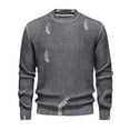 thumbnail image 2 of Pisexur Pulls pour Hommes Mode Décontractée Tunique Couleur Unie Pull à Manches Longues Texturé Demi-Col Roulé Automne Hiver Pull Tricoté, 2 of 8