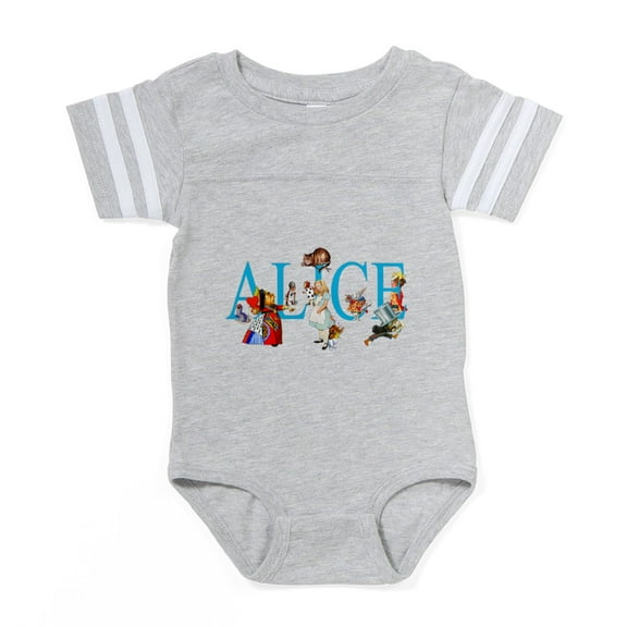 CafePress - ALICE__SPECIAL_FINALX Copy - Cute Infant Baby Football Bodysuit