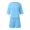 Sky Blue, variant on Sereluxe Pajama Set, Ladies Pajama Set Solid Color Loose Shorts Set, Womens Pajamas Set, for Size XL