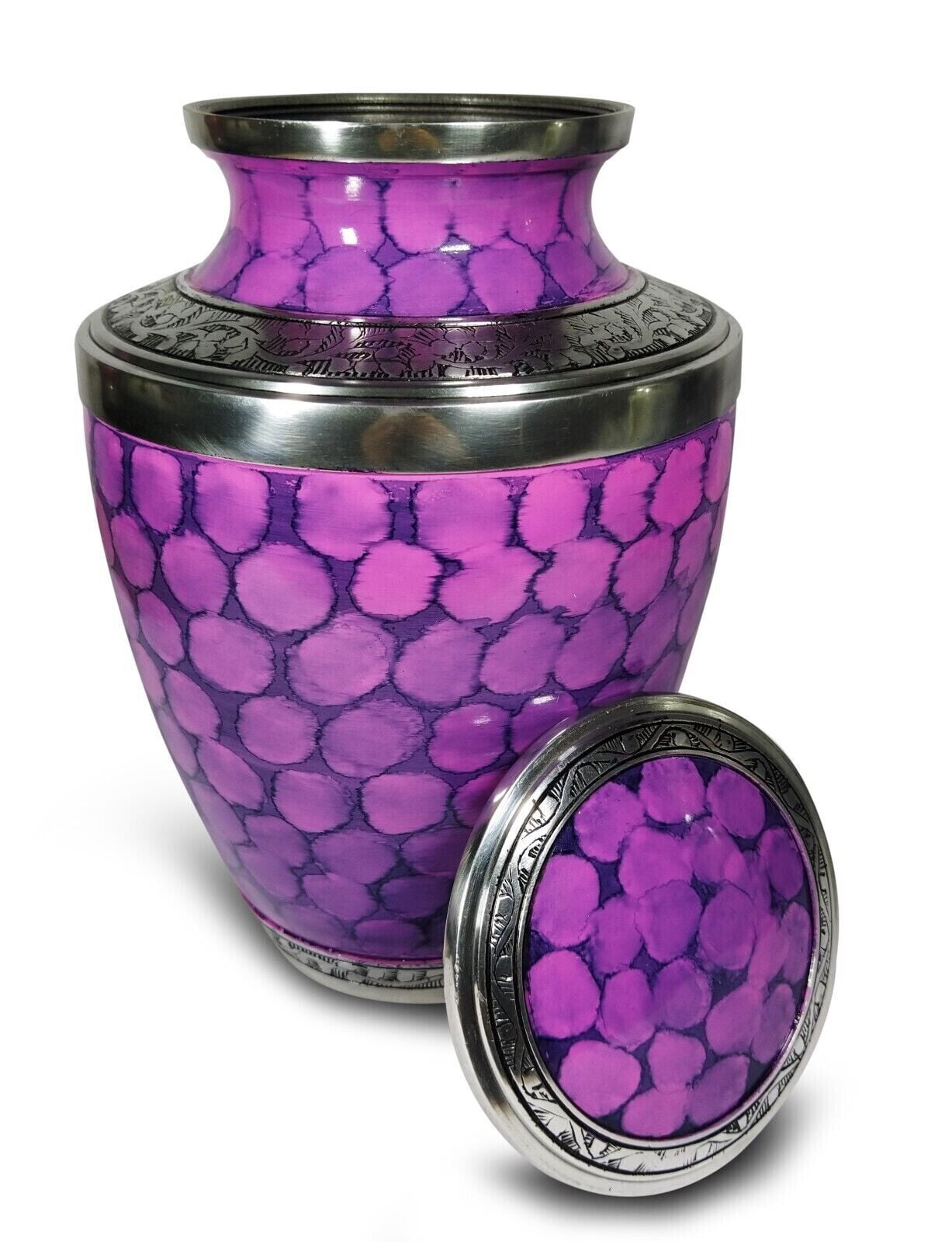 Cloud Fire Cremation Urn Metal Engraved Funeral Jar Box For Human And Pet Ashes Large Size Cremation Urn