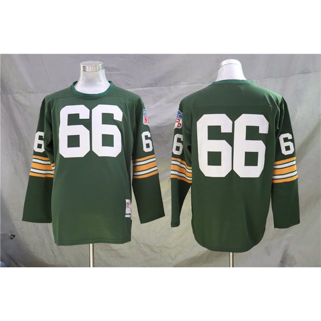 Packers Team Uniforms Football Uniforms Jerseys Legend Second Generation Retro Embroidery Training Game Uniforms Short-Sleeved T-Shirt Mesh