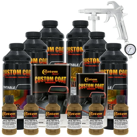 20150 Coyote Brown T97 - Custom Coat Urethane Spray-On Truck Bed Liner, 1.31 Gallons - With Applicator Spray (Best Coyote Gun For The Money)