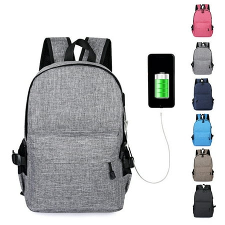 2019 Anti-theft Men Women USB Charger Backpack Laptop Travel School Bag