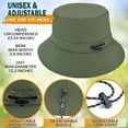 thumbnail image 5 of (2 pack) EINSKEY Packable Sun Hat, Foldable Bucket Hat with Clip for Travel on Bag, 5 of 8