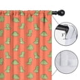 thumbnail image 4 of Blackout Kids Curtains,Coral Green Dinosaur Pattern Childrens Insulated Curtains Set Of 2,Bedroom Essentials,Toddler Room Decor 52"x63", 4 of 5