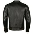 thumbnail image 5 of Men's Commuter Premium Natural Buffalo Leather Motorcycle Jacket Biker Black L, 5 of 7