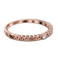 thumbnail image 3 of 0.05ct Diamond Moissanite Twist Wedding Ring 10K Rose Gold, 3 of 4