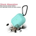thumbnail image 2 of For Airpods 3 & Airpods 3rd Gen Silicone Case, AirPods 3 Case with Keychain, Njjex Shockproof Protective Premium Silicone Cover Skin for Apple Airpods 3rd Generation 2021 -Turquoise, 2 of 9