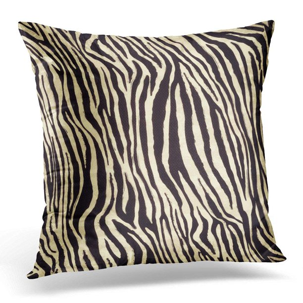 USART Black African Zebra Pattern Skin Throw Pillow Case Pillow Cover