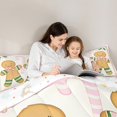 thumbnail image 5 of jejeloiu Cartoon Bear Biscuit Full Size Comforter Sets,Sweet Christmas Dessert Bedding Comforter Set,Pink White Khaki Bedding Sets For Teens,Ultra Soft Home Decor Reversible,3 Pieces, 5 of 8