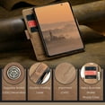 thumbnail image 6 of ShellTech for Samsung Galaxy Z Fold 7 Leather+TPU Slim Case,Classic Design Leather Wallet Magnetic Closure Flip Case with Kickstand Card Holder Slot Shockproof Protective Cover,Brown, 6 of 11
