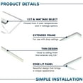 thumbnail image 3 of Luxrite 1x4 FT Edge-Lit Frame LED Panel Lights, 5CCT 3000K-6500K, 2600/3900/5200LM, 0-10V Dimmable, Damp Rated 4 Pack, 3 of 7