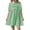 Green, variant on Luxalzxs Girls Babydoll Mini Dress Summer Puff Sleeve Bow Tie Front Peplum Dress Cute Loose Fit High Waist Short Dresses Teen Girl Prom Party Graduation Dress
