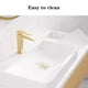 thumbnail image 5 of Estante de baño de pared con barandilla de acero inoxidable dorado, estante de ducha flotante desmontable, 5 of 7