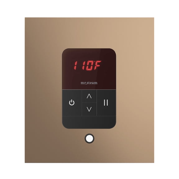 Mr Steam iTempo Square Steam Shower Control and Steamhead in Nouveau Bronze