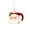 A004- D, variant on Red Fox Christmas Tree Ornament with Striped Scarf and Electroplated Finish, Single Piece, Red Metallic, for Holiday Branch Hanging, Decoration